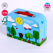 hot selling cute blue paper storage box for children